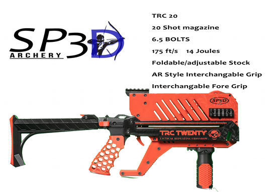 20 SHOT TACTICAL REPEATING PISTOL CROSSBOW FOLDING ADJ. STOCK Foregrip